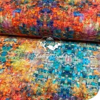 Mozaiková batika teplákovina