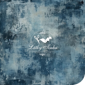 Teplákovina modrá batika