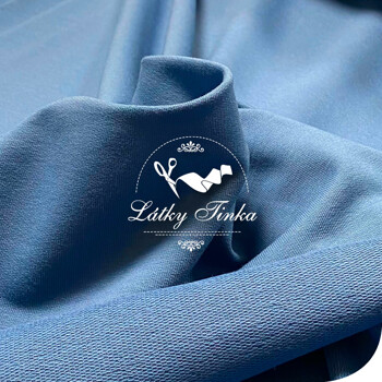 Modrá jeans teplákovina 270g